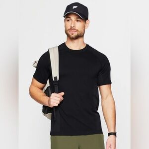 Fabletics Black Short Sleeve Training Day Tee